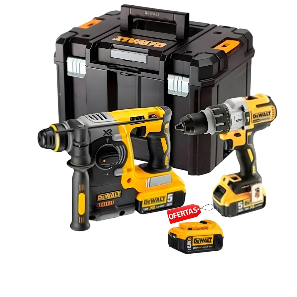Kit Combo 18V Berbequim DCD996 Martelo DCH273 Dewalt DCK229P2T