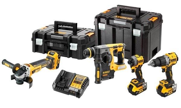 Kit Combo 4 18V Máquinas DCD805 + DCF850 + DCG405 + DCH273  DeWalt DCK429P3T-QW