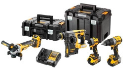 Kit Combo 4 18V Máquinas DCD805 + DCF850 + DCG405 + DCH273  DeWalt DCK429P3T-QW