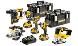 Kit 5 Máquinas XR 18V DCD796 + DCF887 + DCS334 + DCH273 + DCL040 + 3 Baterias Li-Ion 5Ah + 2 TSTAK VI Dewalt DCK690P3T