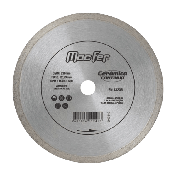 Disco Diamantado Cerâmica Contínuo 115mm MacFer 
