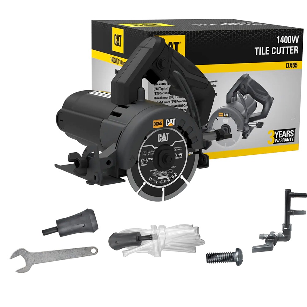 Cortadora de Azulejos Portátil 110mm 1400W Cat DX55