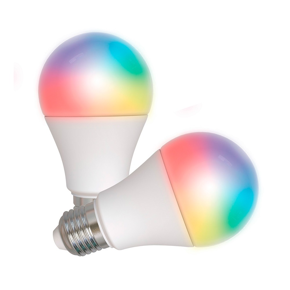 Kit 2 Lâmpadas LED inteligente WiFi LED E27 Energeeks EG-BWA608WP2001