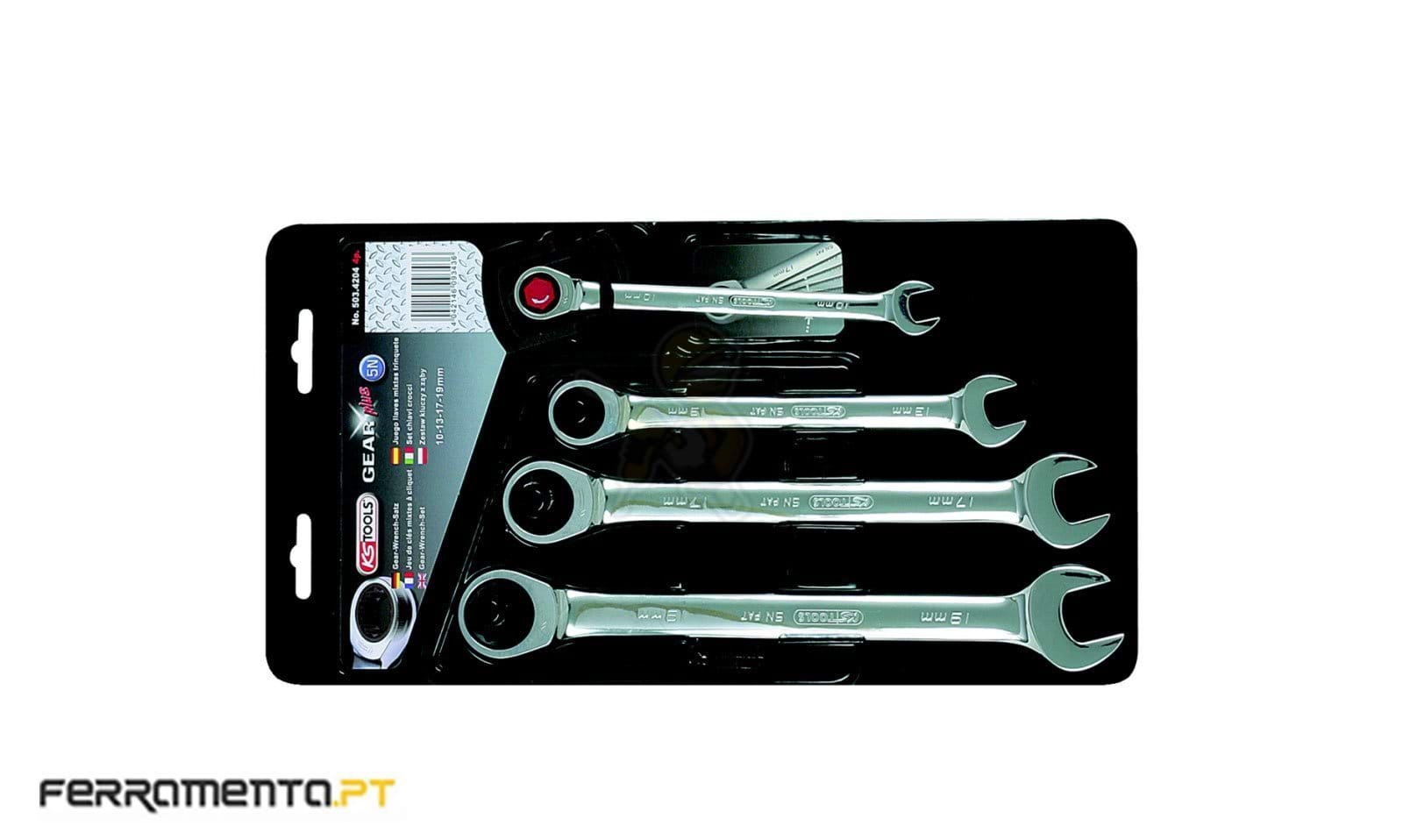 Jogo 4 Chaves Combinadas Roquete KS Tools 503.4204