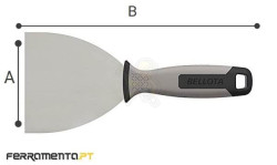 Espátula de Aço Cabo Bimaterial 100mm Bellota 5890-100 BIM