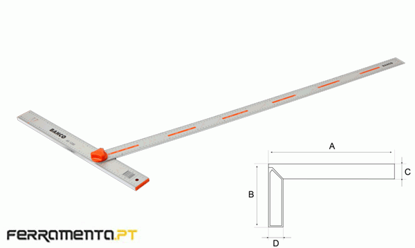 Esquadro Ajustável para Gesso Bahco AS-1200