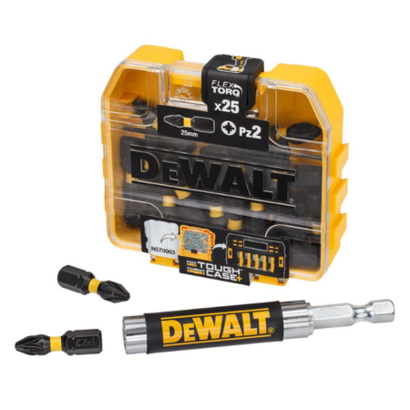 Estojo c/ 25 Pontas FLEXTORQ Pz2 25mm Dewalt DT70621T-QZ