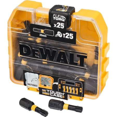 Estojo c/ 25 Pontas FLEXTORQ T25 25mm Dewalt DT70558T-QZ