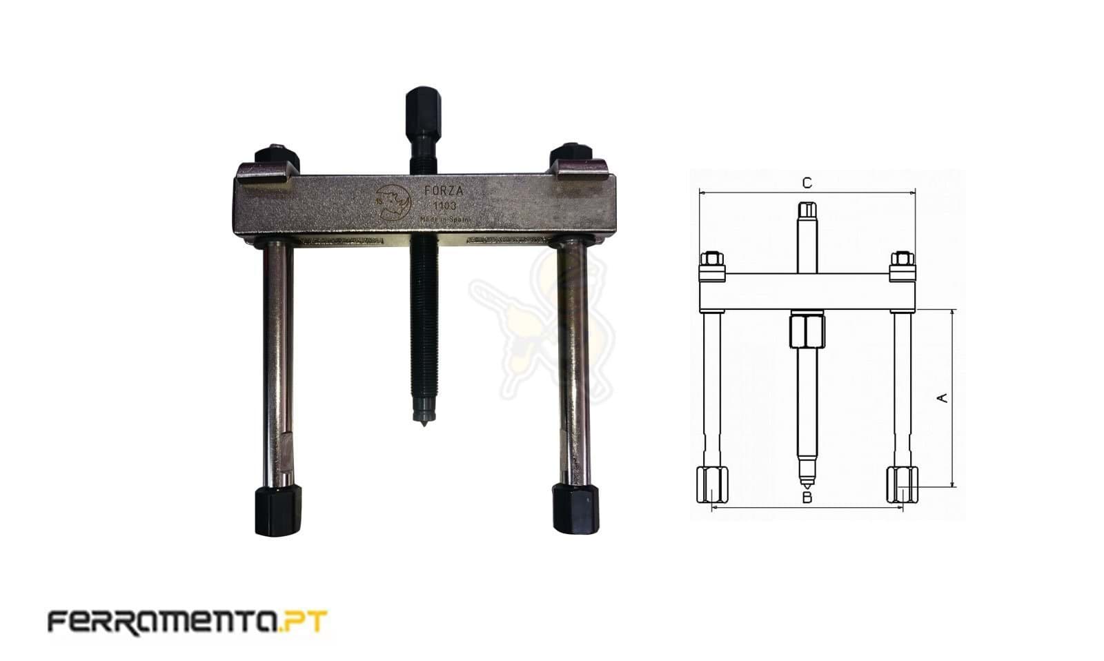 Extrator Mecânico com 2 Alargadores Extensíveis Forza 1103