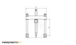 Extrator Mecânico com 2 Alargadores Extensíveis Forza 1135