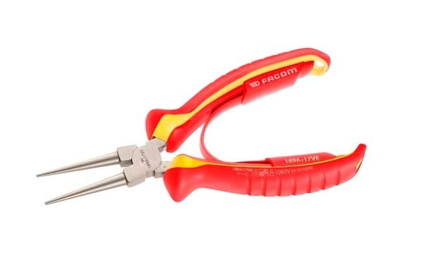 Alicate de Pontas Redondas Isolado 1000 V Facom 189A.17VE 