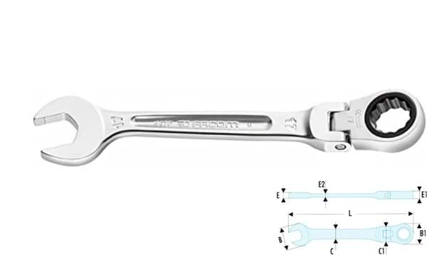 Chave Combinada com roquete Flexível Facom 467BF 