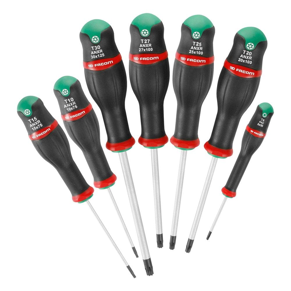 Jogo 7 Chaves Fenda Resistorx Facom ATXR.J7PB