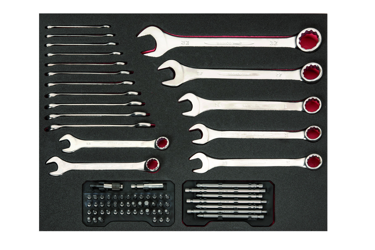Chaves e bits, 19 peças Bahco FF1A104