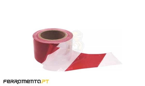 Fita de Sinalização Vermelha/Branca 200mx70mm MacFer SWT-01