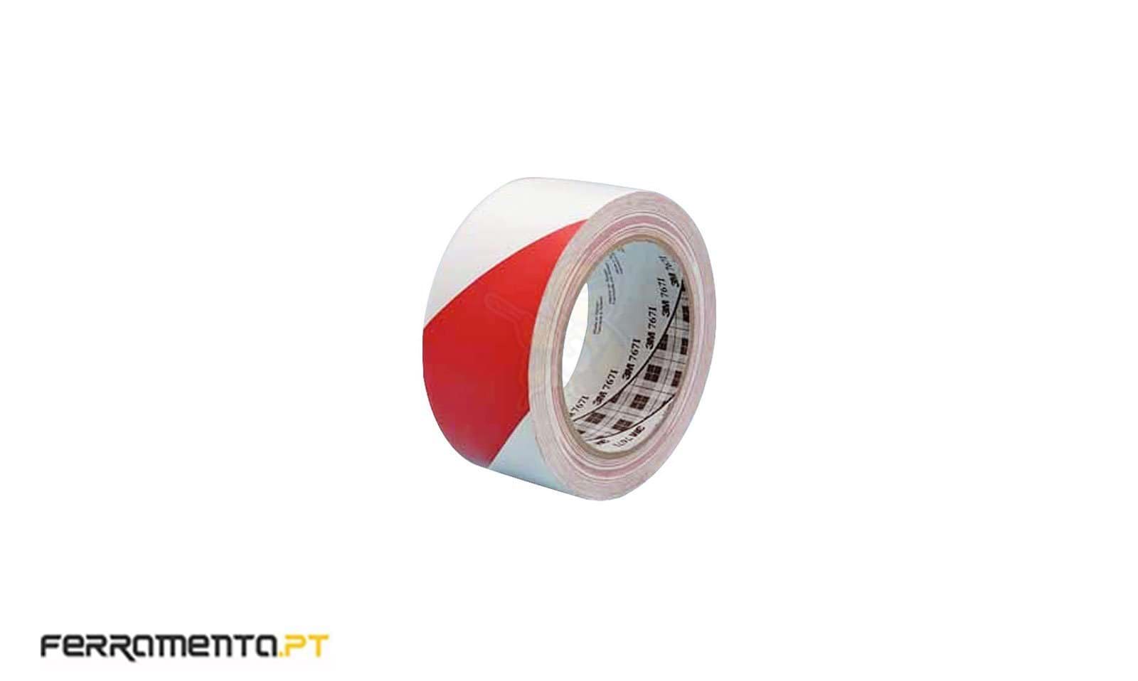 Fita de Vinil Vermelha/Branca 50mmX33mt 3M 767i