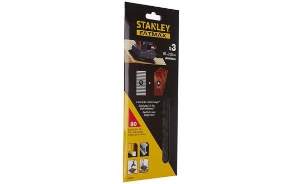 Folha de Lixa S/Velcro 93x230mm 3Un Stanley STA39052-XJ