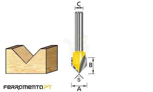 Fresa Biseladora 45º 6mm Makita D-09385