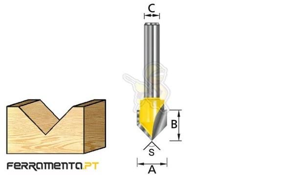 Fresa Biseladora 90º 15,9 - 8mm Makita D-10693