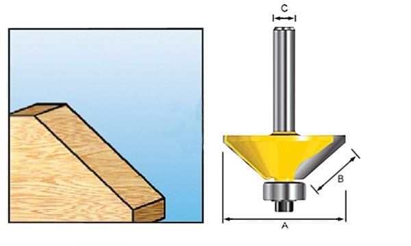 Fresa Biseladora c/ Rolamento 60º Makita D-09494