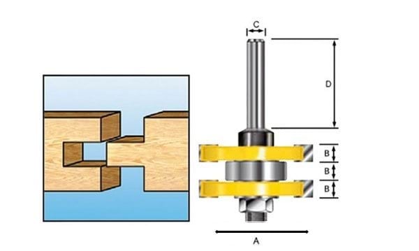 Fresa Macho - Fémea 12mm Makita D-12027