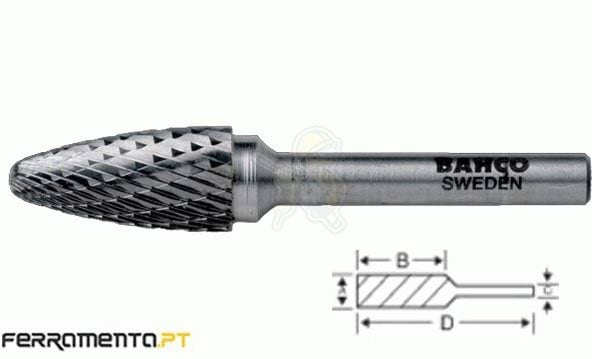 Fresa Ojival com ponta redonda Ø8mm Bahco F0820M06