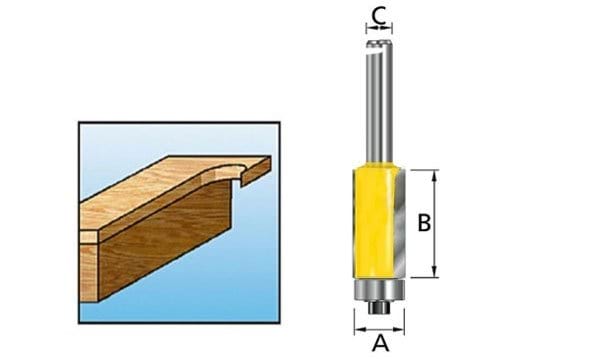 Fresa p/ Painéis c/ Rolamento 12mm Makita D-10497