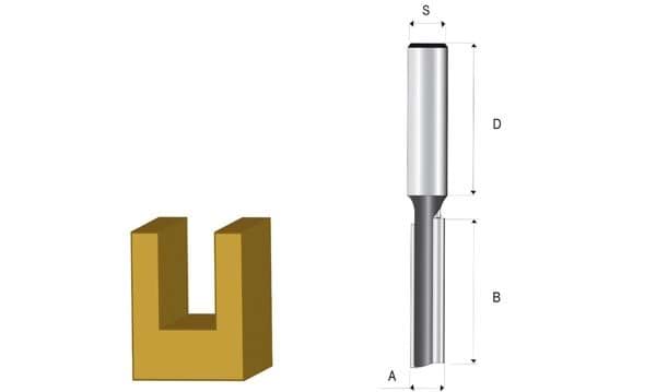 Fresa Recta 2 Navalhas 6-12mm Makita D-09298
