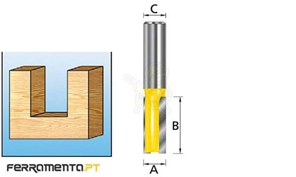 Fresa Recta 2 Navalhas 16-12mm Makita D-10425