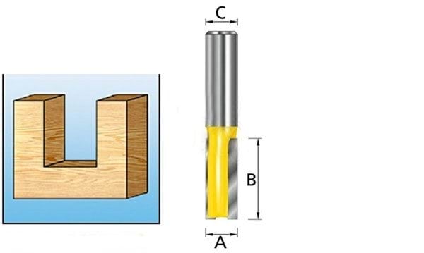 Fresa Recta 2 Navalhas 22-8mm Makita D-10350