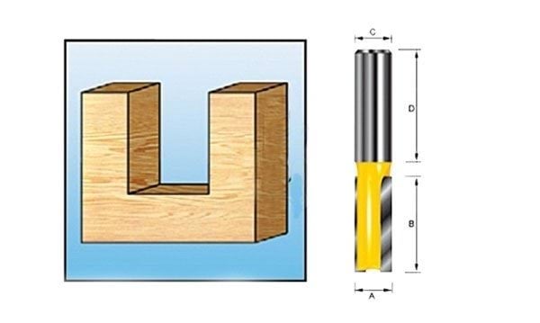 Fresa Recta 2 Navalhas 25-8mm Makita D-10372 
