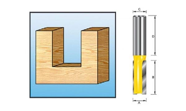 Fresa Recta 2 Navalhas 6-8mm Makita D-10051