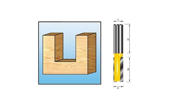 Fresa Recta 2 Navalhas 6-6mm