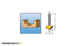 Fresa Redondeadora 16-6 mm Makita D-09357