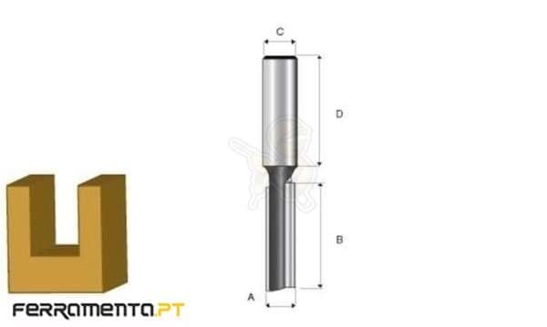 Fresa Reta 2 Navalhas 3-6mm Makita D-09210