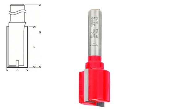 Fresa reta Para Madeira 8x10x31,8 mm Bosch 2 608 629 393  