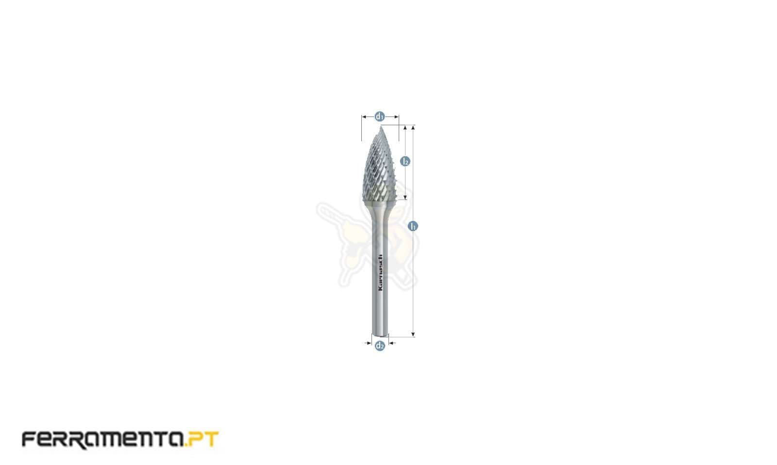 Fresa SPG 12x25x6x70mm Karnasch HP-3 113061.060