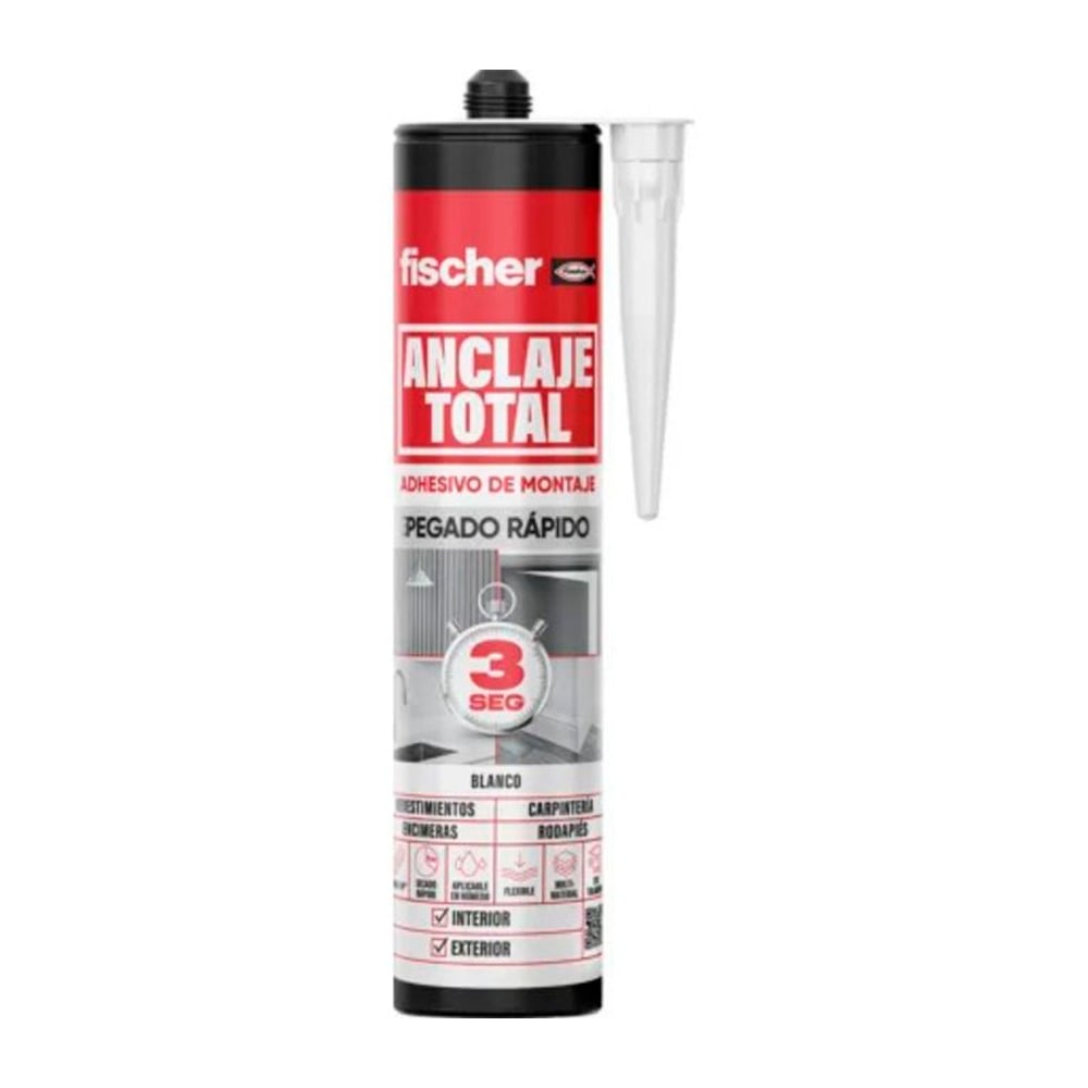 Adesivo de Montagem Cor Branco 290 ml Fischer 576423 