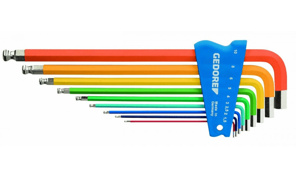 Jogo de 9 Chave Allen c/ Código Cores Gedore SB H 42 CKEL-09