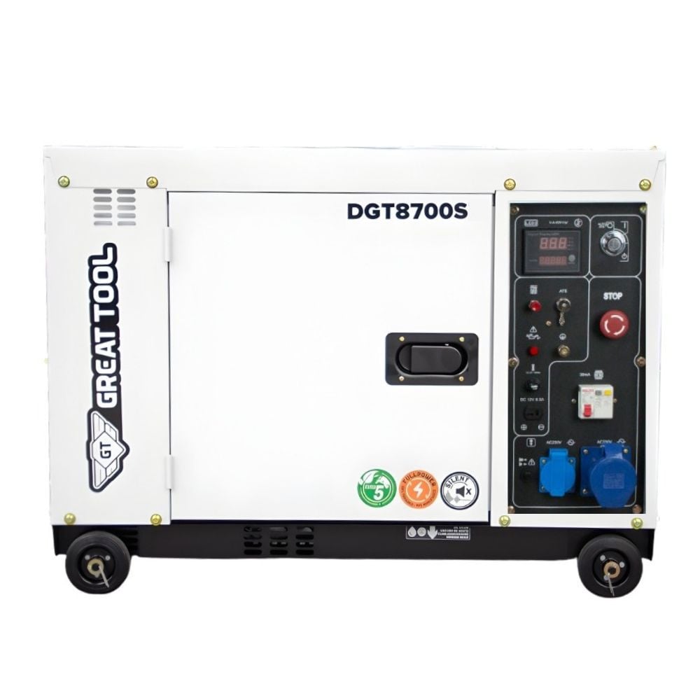 Gerador Diesel Silencioso 6kW 230V Great Tool DGT8700S