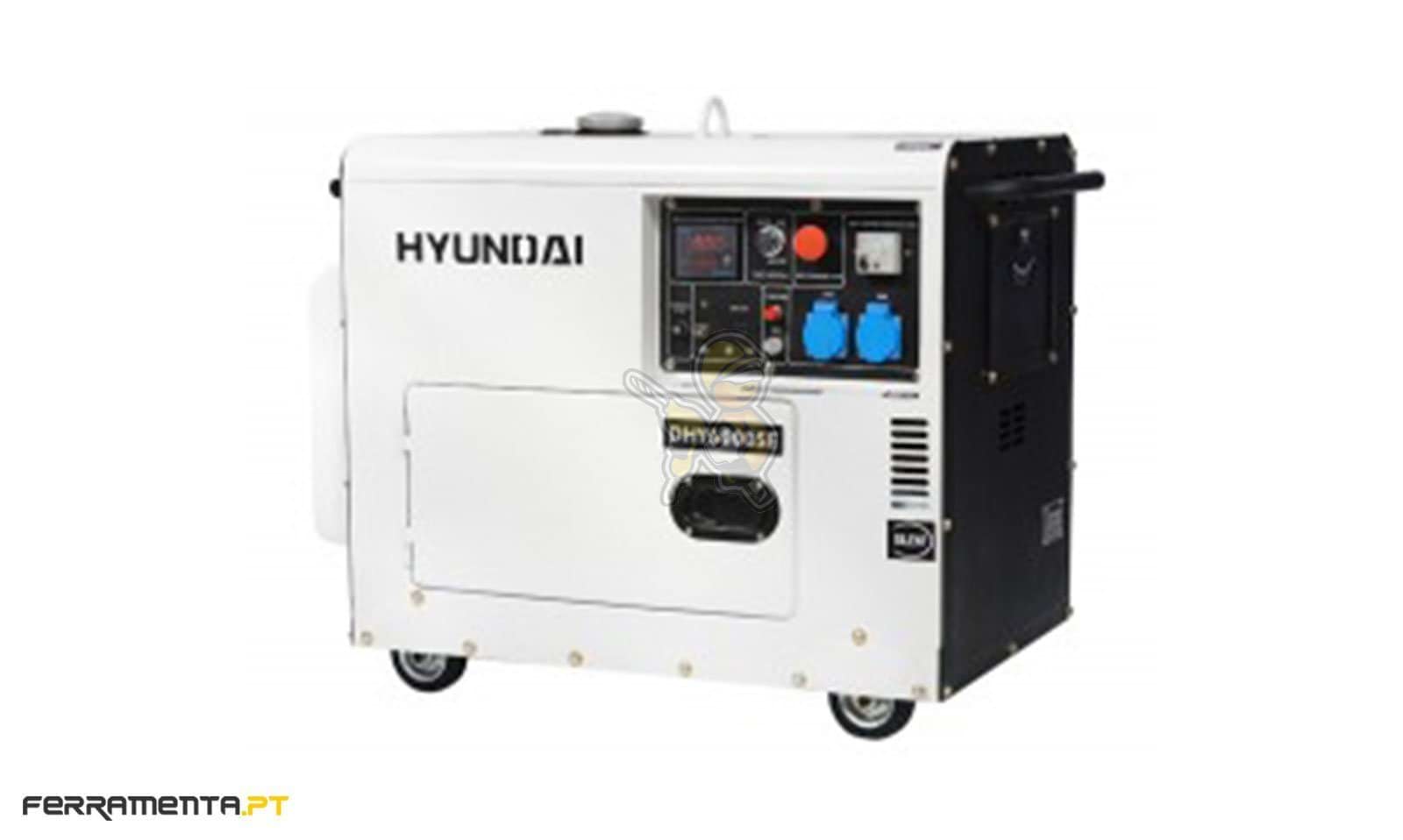 Gerador Diesel Monofásico 5 kW Hyundai DHY6000SE