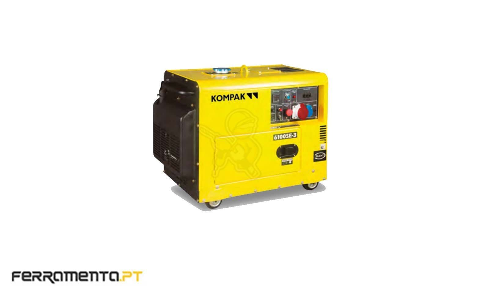 Gerador Trifásico Insonorizado Diesel Kompak K6100SE-3