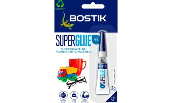 Super Cola Cianocrilato em Gel Superglue 3G Bostik 