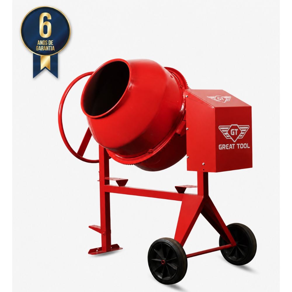 Betoneira PROMIX 190 com motor eléctrico 180L Great Tool PROMIX190