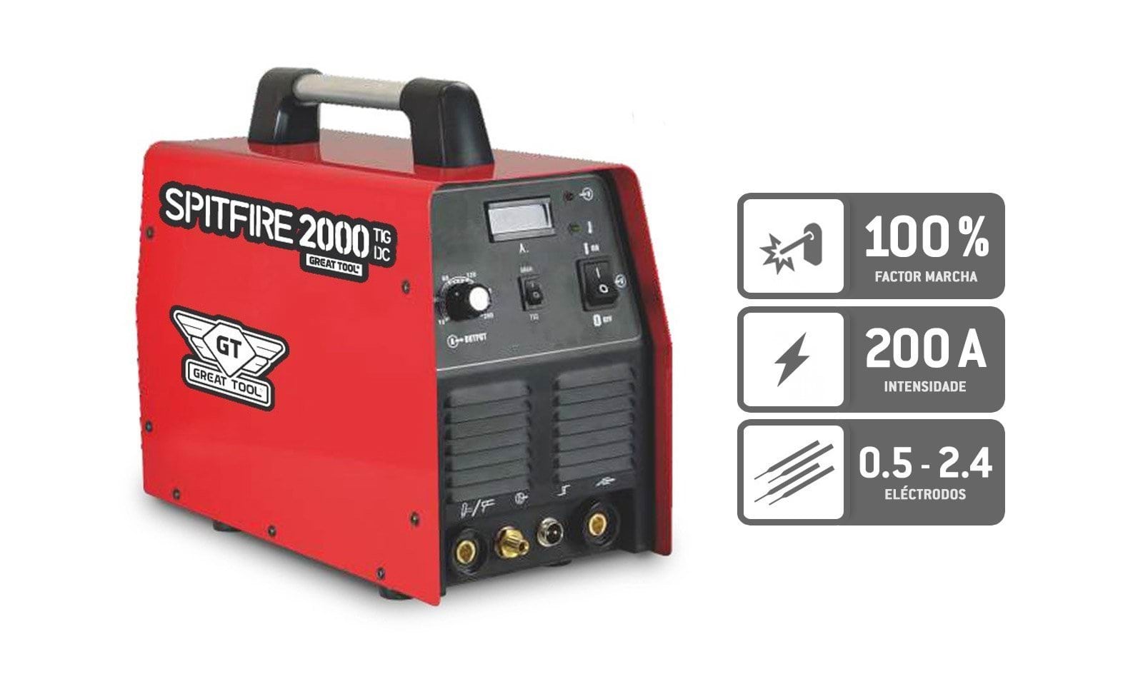 Great Tool Aparelho de Soldar Spitfire TIG DC 2000 HF