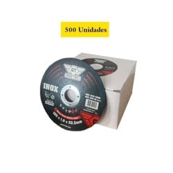 Discos Corte p/ Metal e Inox 500UN 125x1.0x22.2mm Great Tool ACDA12510