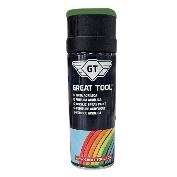 Spray de Tinta Acrílica Ral 6011 Verde Reseda 400ml Great Tool GTQUPI06011