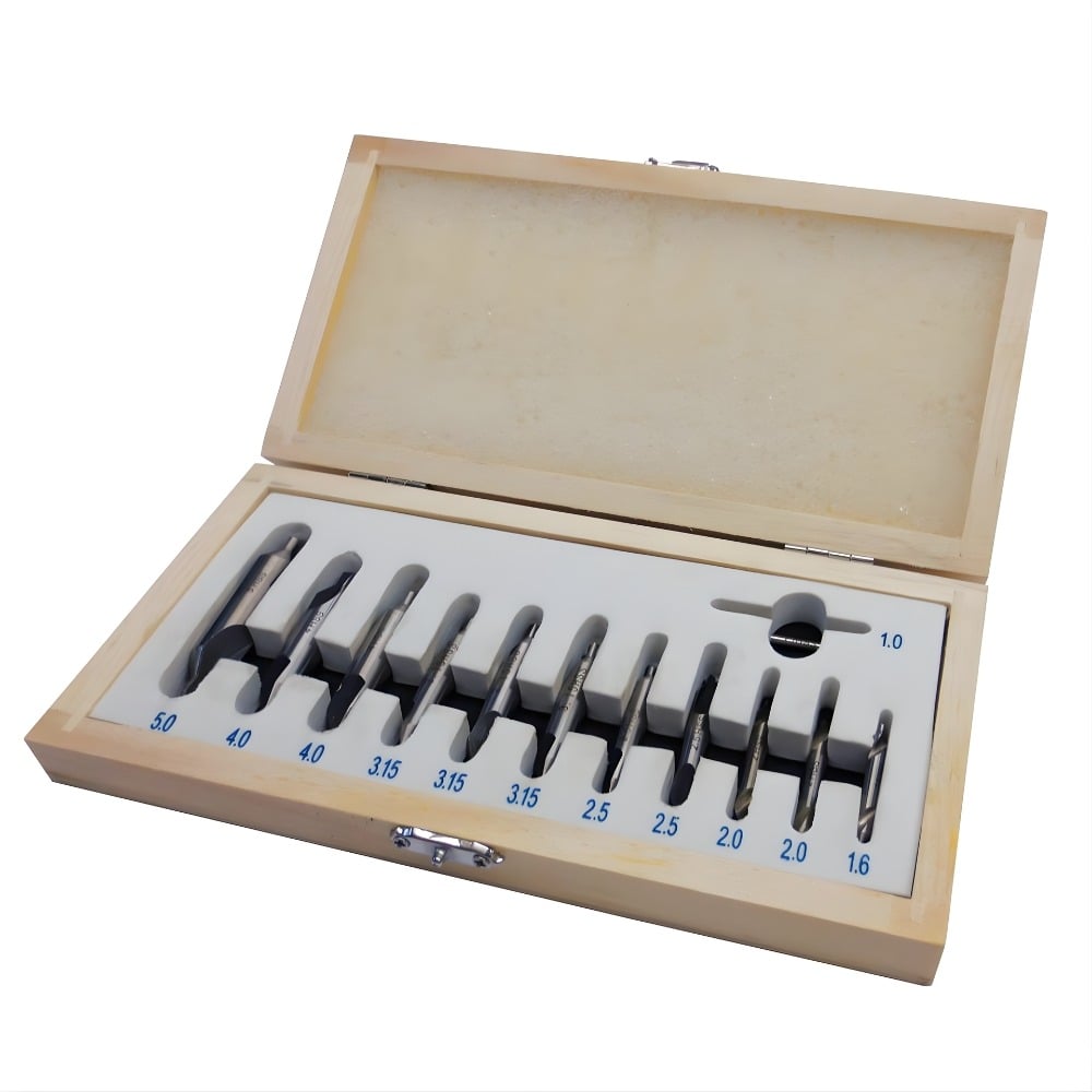 Brocas de centro, 12 peças, 1-5 mm, métricas Holzmann ZBS12TLG