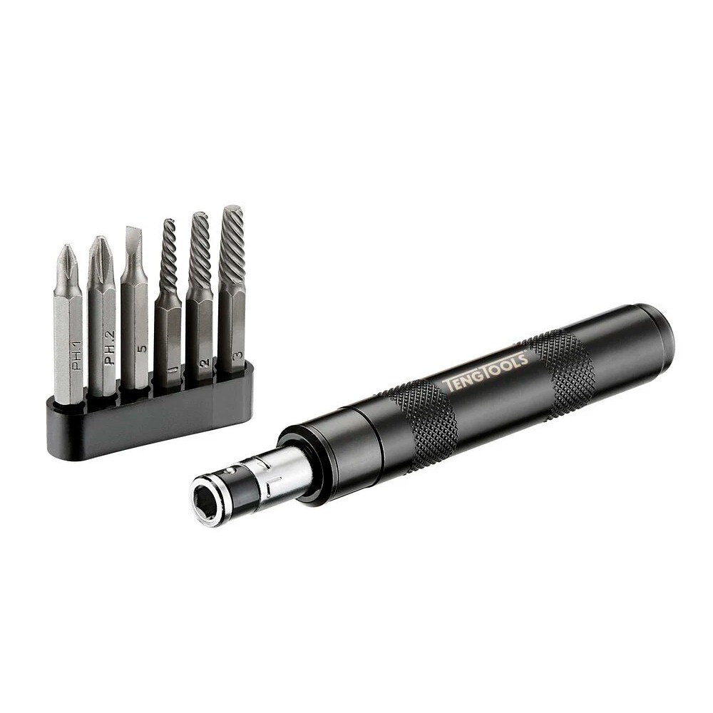 Jogo de Chaves de impacto 1/4" com extratores 7 Pcs Tengtools IDSE7