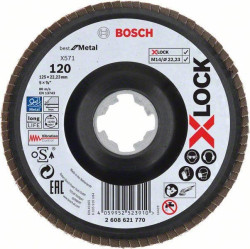 Disco de Lixa Em Lamelas X571 X-LOCK para 125mmx80G Metal Bosch 2608621769